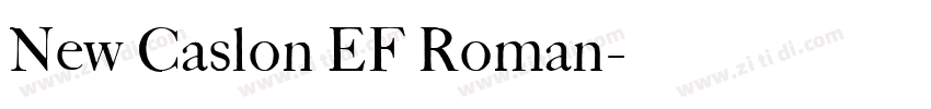 New Caslon EF Roman字体转换